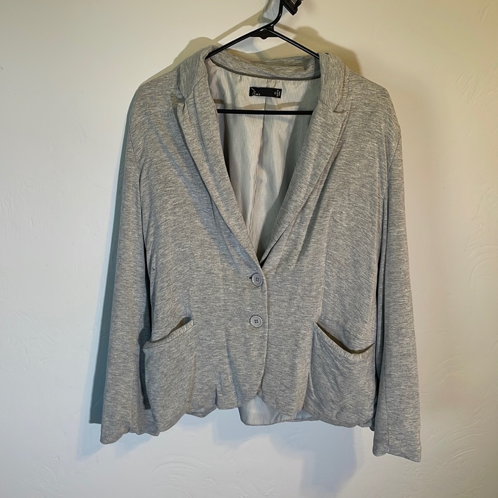 Casual Heather Gray Ponte Blazer
